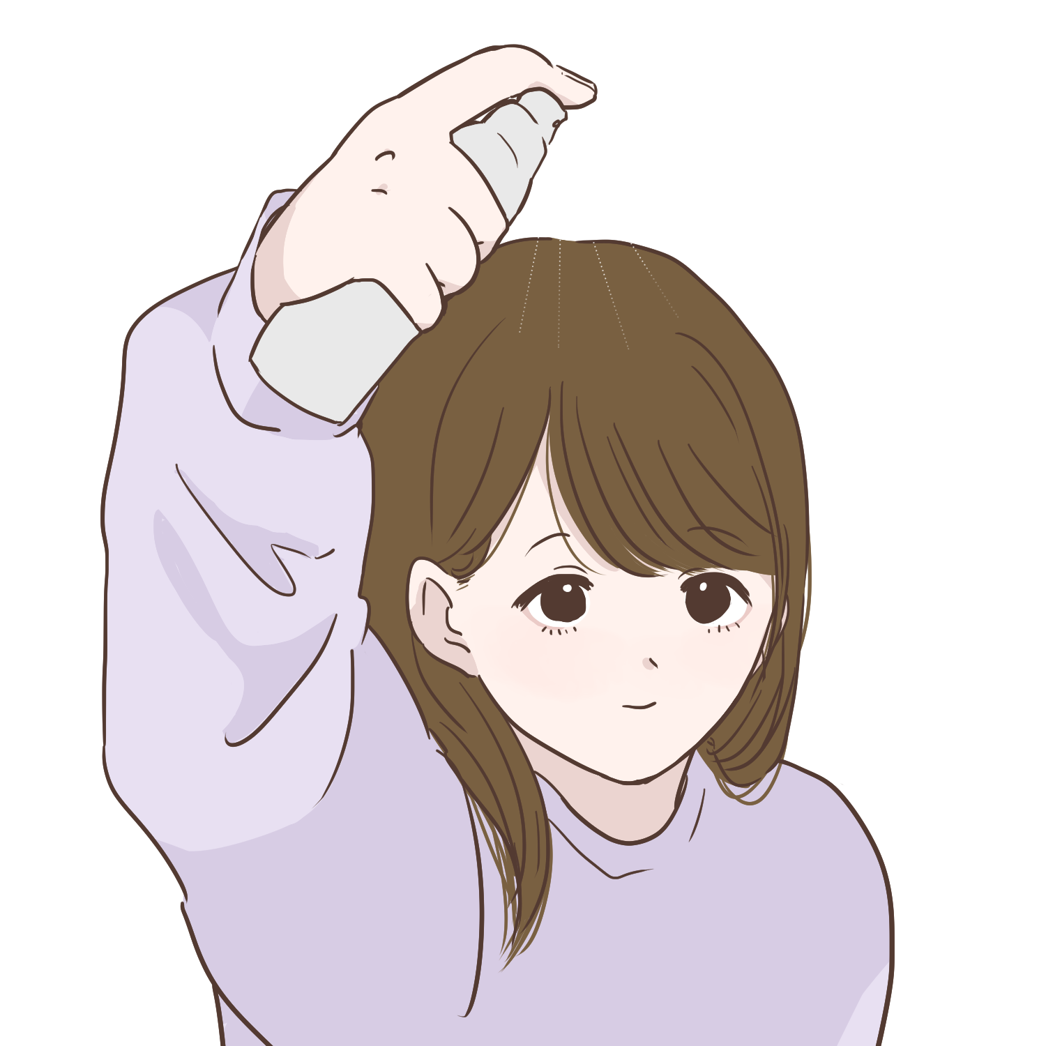 洗髪後、タオルドライします