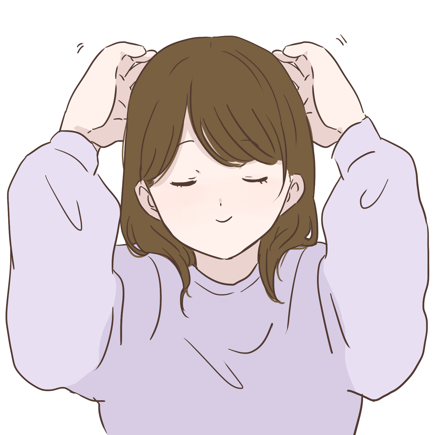 洗髪後、タオルドライします